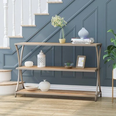 Kimball Modern Industrial Console Table Natural - Christopher Knight Home 3 Kimball Modern Industrial Console Table Natural - Christopher Knight Home
