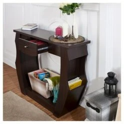 Coralli Modern Cut Out Sofa Table Walnut - HOMES: Inside + Out 10 Coralli Modern Cut Out Sofa Table Walnut - HOMES: Inside + Out -Console Tables Sales unnamed file 2377