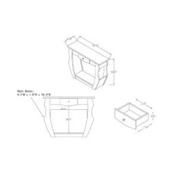 Coralli Modern Cut Out Sofa Table Walnut - HOMES: Inside + Out 11 Coralli Modern Cut Out Sofa Table Walnut - HOMES: Inside + Out -Console Tables Sales unnamed file 2378