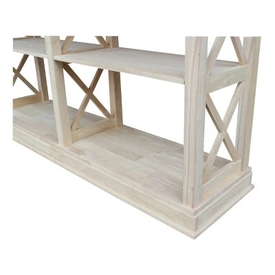 Hampton Sofa Server Table with Shelves - International Concepts Light Gray 5 Hampton Sofa Server Table with Shelves - International Concepts Light Gray - Image 3