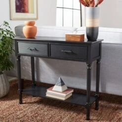 Ryder 2 Drawers Console Table - Safavieh Distressed Gray