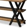 Baxton Studio Duchaine Wood Finished Metal Console Table Bronze - BaxtonStudio