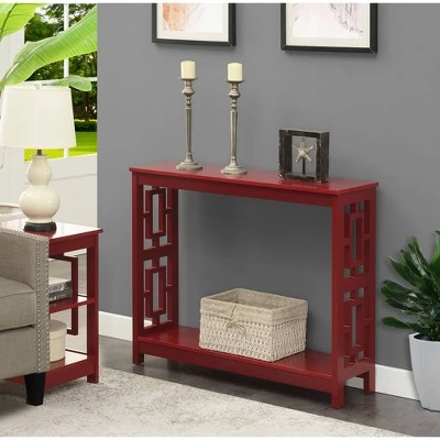 Town Square Console Table with Shelf Cranberry Red - Breighton Home 3 Town Square Console Table with Shelf Cranberry Red - Breighton Home
