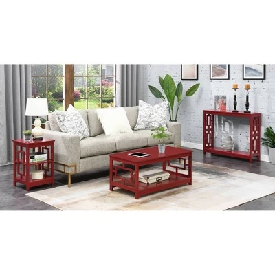 Town Square Console Table with Shelf Cranberry Red - Breighton Home 4 Town Square Console Table with Shelf Cranberry Red - Breighton Home - Image 2