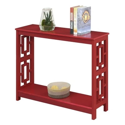 Town Square Console Table with Shelf Cranberry Red - Breighton Home 5 Town Square Console Table with Shelf Cranberry Red - Breighton Home - Image 3