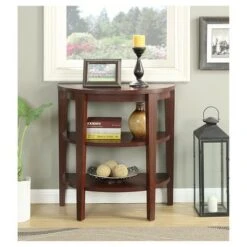 Newport 3 Shelf Console Mahogany - Breighton Home 5 Newport 3 Shelf Console Mahogany - Breighton Home -Console Tables Sales unnamed file 2516