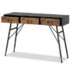 3 Drawer Ariana Wood Metal Console Table Black/Walnut Brown - Baxton Studio 1 3 Drawer Ariana Wood Metal Console Table Black/Walnut Brown - Baxton Studio -Console Tables Sales unnamed file 2517