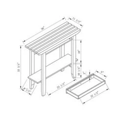 Parish Transitional Console Table Ivory/Distressed Taupe - HOMES: Inside + Out -Console Tables Sales unnamed file 2541
