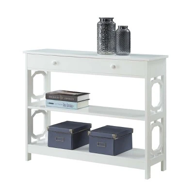 Omega 1 Drawer Console Table White - Breighton Home 5 Omega 1 Drawer Console Table White - Breighton Home - Image 3