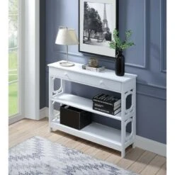 Omega 1 Drawer Console Table White - Breighton Home 15 Omega 1 Drawer Console Table White - Breighton Home -Console Tables Sales unnamed file 2607