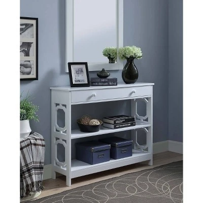 Omega 1 Drawer Console Table White - Breighton Home 9 Omega 1 Drawer Console Table White - Breighton Home - Image 7