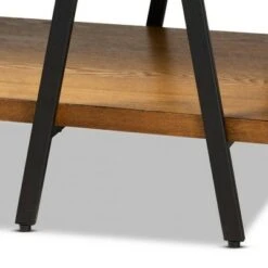Britton Rustic Industrial Wood and Metal Console Table-Walnut/Black-Baxton Studio -Console Tables Sales unnamed file 2640