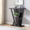 Nebra 3 Shelf Console Table Espresso - HOMES: Inside + Out -Console Tables Sales unnamed file 2643