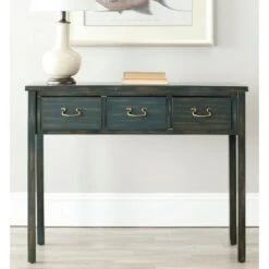 Cindy Console With Storage Drawers- Dark Teal - Safavieh