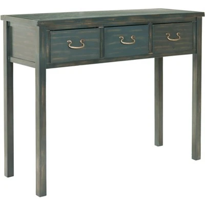 Cindy Console With Storage Drawers- Dark Teal - Safavieh 4 Cindy Console With Storage Drawers- Dark Teal - Safavieh - Image 2