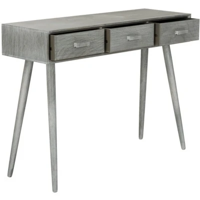 Albus 3 Drawer Console Table- Slate Grey - Safavieh 4 Albus 3 Drawer Console Table- Slate Grey - Safavieh - Image 2