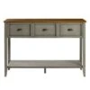 Clearwater Rustic Farmhouse 3 Drawer Buffet Console - Saracina Home Rustic Oak/antique White -Console Tables Sales unnamed file 269
