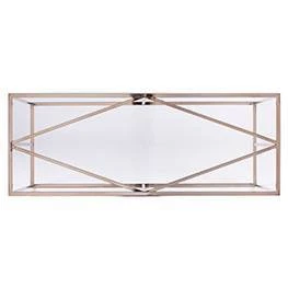 Nicholas Contemporary Glass Top Console Table Champagne - Aiden Lane 5 Nicholas Contemporary Glass Top Console Table Champagne - Aiden Lane - Image 3
