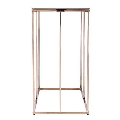 Nicholas Contemporary Glass Top Console Table Champagne - Aiden Lane 6 Nicholas Contemporary Glass Top Console Table Champagne - Aiden Lane - Image 4