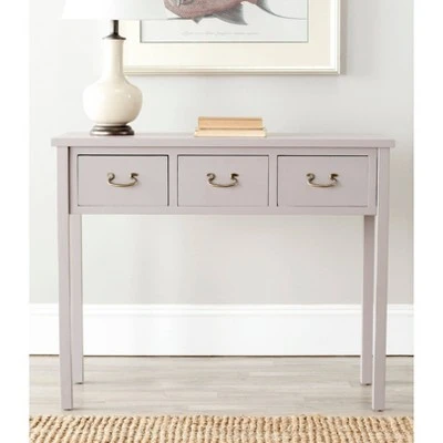 Cindy Console with Storage Drawers Quartz Gray - Safavieh 3 Cindy Console with Storage Drawers Quartz Gray - Safavieh