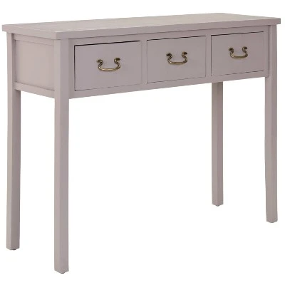 Cindy Console with Storage Drawers Quartz Gray - Safavieh 4 Cindy Console with Storage Drawers Quartz Gray - Safavieh - Image 2