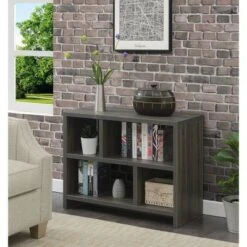 Northfield Console 3 Tier Bookcase Weathered Gray - Breighton Home