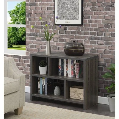 Northfield Console 3 Tier Bookcase Weathered Gray - Breighton Home 3 Northfield Console 3 Tier Bookcase Weathered Gray - Breighton Home