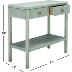 Asa 2 Drawer 1 Shelf Console Table - Turquoise/Antique Gold - Safavieh -Console Tables Sales unnamed file 2733