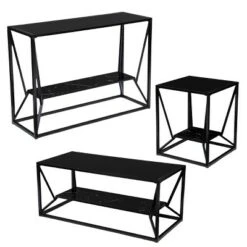 Finsfil Long Glass-Top Console Table Black - Aiden Lane 14 Finsfil Long Glass-Top Console Table Black - Aiden Lane -Console Tables Sales unnamed file 2766
