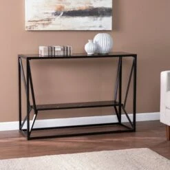Finsfil Long Glass-Top Console Table Black - Aiden Lane 15 Finsfil Long Glass-Top Console Table Black - Aiden Lane -Console Tables Sales unnamed file 2767