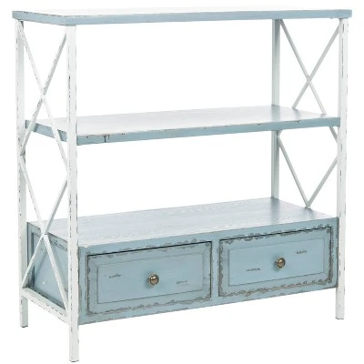 Chandra Console Table - Blue/White - Safavieh 3 Chandra Console Table - Blue/White - Safavieh