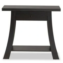 Herman Wood 1 Drawer Console Table - Baxton Studio Dark Brown 13 Herman Wood 1 Drawer Console Table - Baxton Studio Dark Brown -Console Tables Sales unnamed file 2783