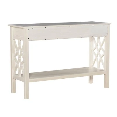 Whitley Antique Console Table White - Linon 7 Whitley Antique Console Table White - Linon - Image 5