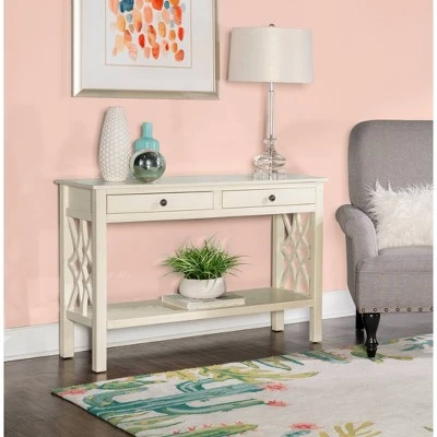 Whitley Antique Console Table White - Linon 11 Whitley Antique Console Table White - Linon - Image 9