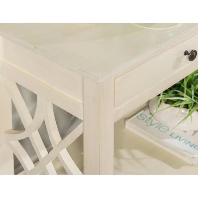 Whitley Antique Console Table White - Linon 13 Whitley Antique Console Table White - Linon - Image 11
