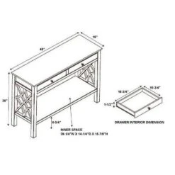 Whitley Antique Console Table White - Linon 25 Whitley Antique Console Table White - Linon -Console Tables Sales unnamed file 2842