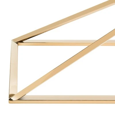 Fiorella Glass Top Console Table Brass - Safavieh 8 Fiorella Glass Top Console Table Brass - Safavieh - Image 6