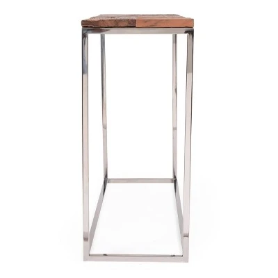 Pendroy Boho Glam Handcrafted Wood Console Table Natural/Silver - Christopher Knight Home 4 Pendroy Boho Glam Handcrafted Wood Console Table Natural/Silver - Christopher Knight Home - Image 2