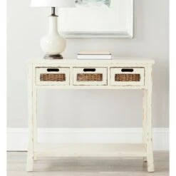 Autumn 3 Drawer Console - Vintage Cream - Safavieh
