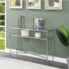 Tudor Console Table with Shelf Clear Glass/Chrome - Breighton Home 1 Tudor Console Table with Shelf Clear Glass/Chrome - Breighton Home -Console Tables Sales unnamed file 2936