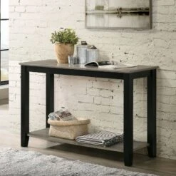 Parkview Open Shelf Sofa Table Gray/Black - HOMES: Inside + Out