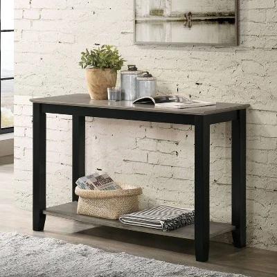 Parkview Open Shelf Sofa Table Gray/Black - HOMES: Inside + Out 3 Parkview Open Shelf Sofa Table Gray/Black - HOMES: Inside + Out