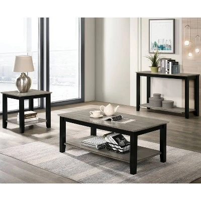 Parkview Open Shelf Sofa Table Gray/Black - HOMES: Inside + Out 4 Parkview Open Shelf Sofa Table Gray/Black - HOMES: Inside + Out - Image 2