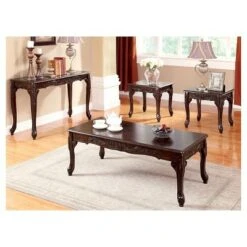 Jennifer Traditional Cabriole Sofa Table Dark Red - HOMES: Inside + Out -Console Tables Sales unnamed file 2952