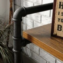 Iron City Anywhere Console Checked Oak - Sauder -Console Tables Sales unnamed file 2984