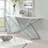 Teemore Sofa Table Chrome Plating/High Gloss White - HOMES: Inside + Out 1 Teemore Sofa Table Chrome Plating/High Gloss White - HOMES: Inside + Out -Console Tables Sales unnamed file 2996
