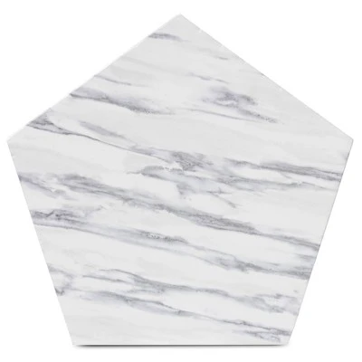 Oberon Metal End Table with Faux Marble Tabletop Black - Baxton Studio 5 Oberon Metal End Table with Faux Marble Tabletop Black - Baxton Studio - Image 3