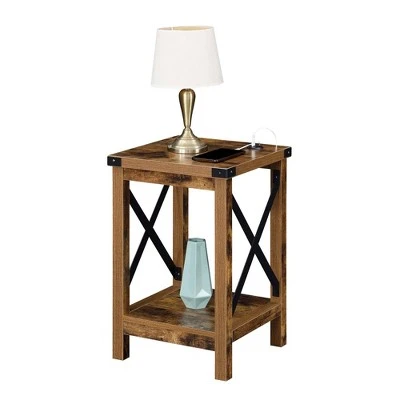 Durango Console Table with Shelf - Breighton Home Oak/black 4 Durango Console Table with Shelf - Breighton Home Oak/black - Image 2