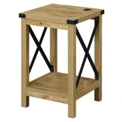 Durango Console Table with Shelf - Breighton Home Oak/black 13 Durango Console Table with Shelf - Breighton Home Oak/black -Console Tables Sales unnamed file 3022