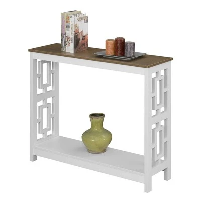 Town Square Console Table with Shelf Driftwood/White - Breighton Home 5 Town Square Console Table with Shelf Driftwood/White - Breighton Home - Image 3